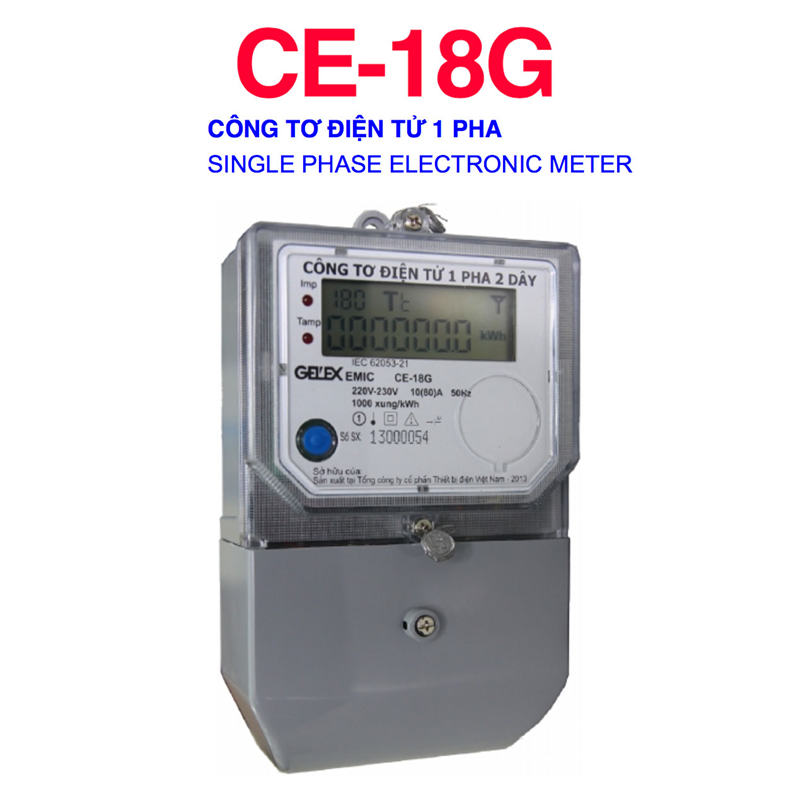 Công tơ điện tử 1 pha 1 giá Emic CE-18G